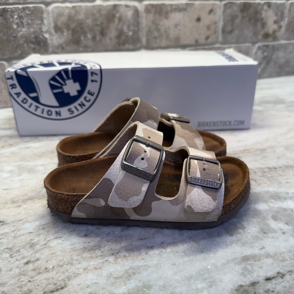 Birkenstock Kids Camo Sandals - Brown and Tan
